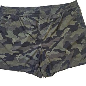 Old Navy Swim Trunks Shorts Mens Big‎ 3X Green Camo StretchTech Lined Swimwear